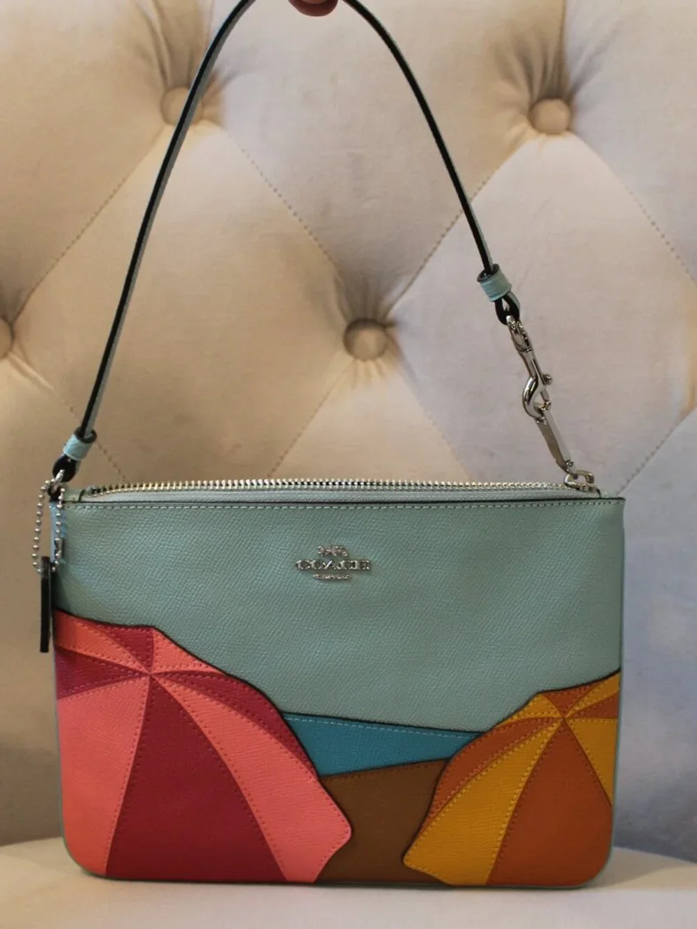 Coach Umbrella Motif Gallery Pouch Wristlet New with tags